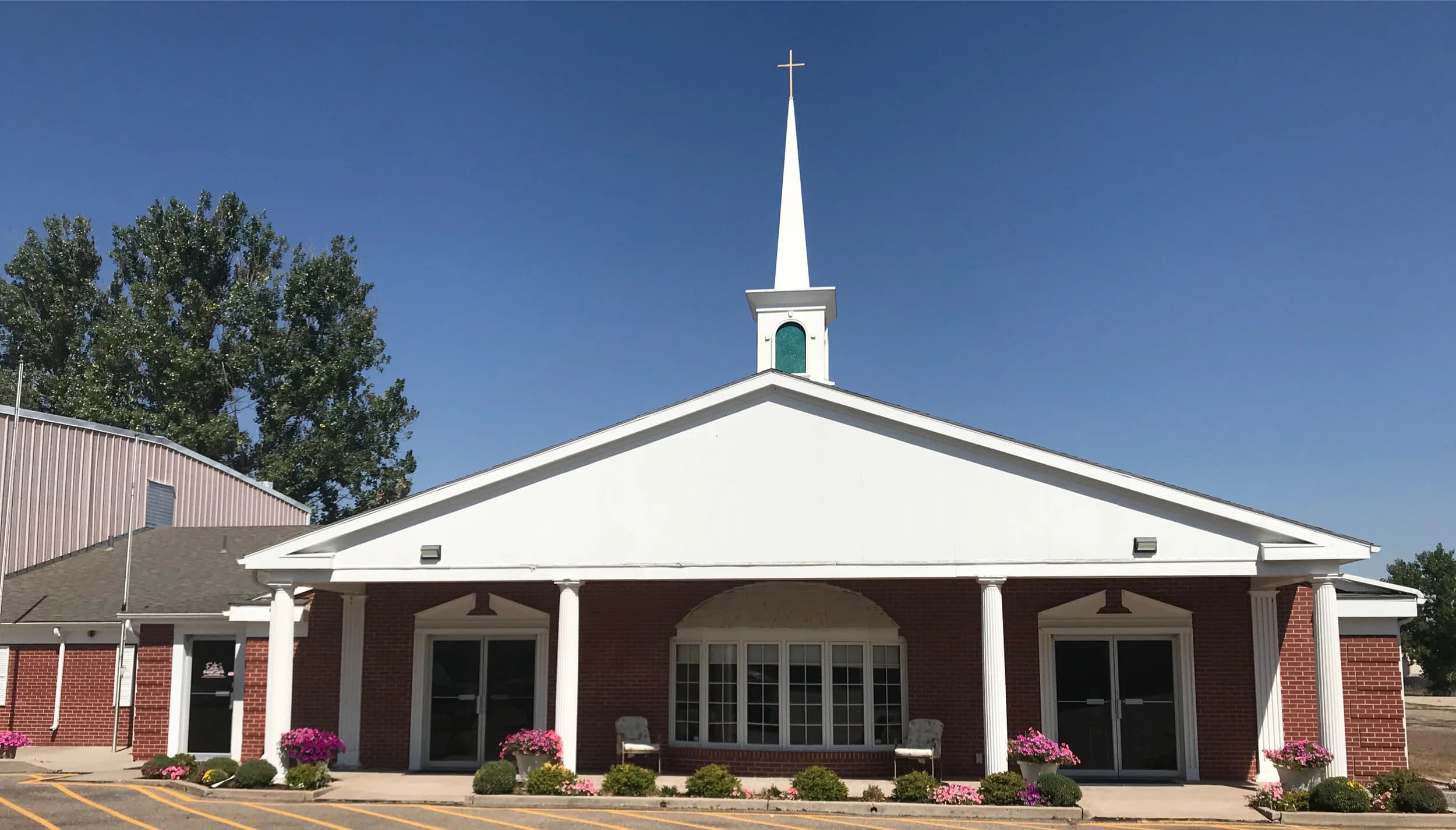 The front of Faith Baptist Church on East Prosser Road in Cheyenne, Wyoming